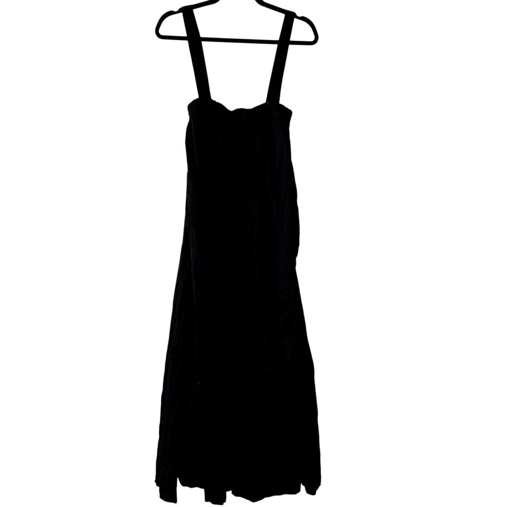 Black Crane Wide Jumpsuit Jumper size S 100% cotton in Black Sleeveless - Picture 2 of 6
